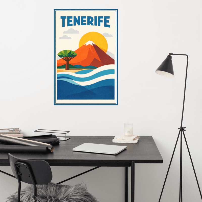 Affiche vintage Tenerife – Poster de voyage rétro, Îles Canaries